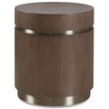 Tavolino d'angolo rotondo Roll With It, Rovere Scuro
