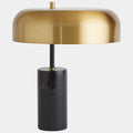 Lampada tavolo cupola Carly, Oro/Nero
