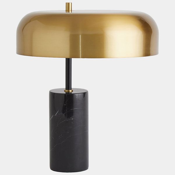 Lampada tavolo cupola Carly, Oro/Nero