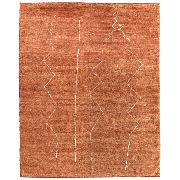 Tappeto Agape 69H8F, Colore Ruggine