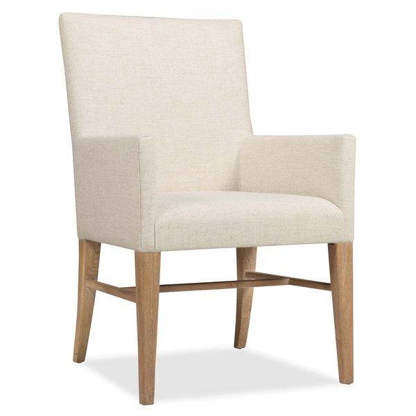Poltroncine imbottite con bracciolo legno fluttuante finitura Buckboard, Set da 2