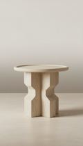 Ivory oak side table